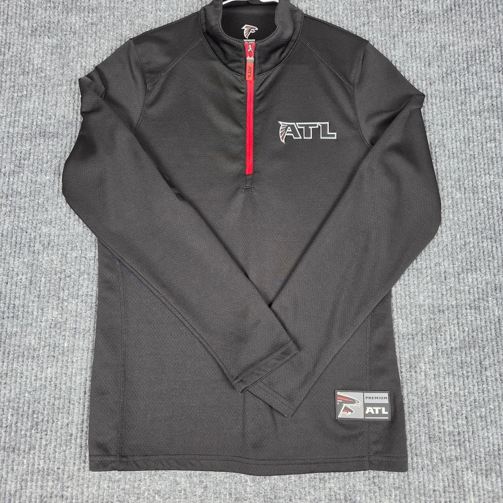 Atlanta Falcons Member Exclusive Womens Medium Black 1/4 Zip Pullover ATL NFL